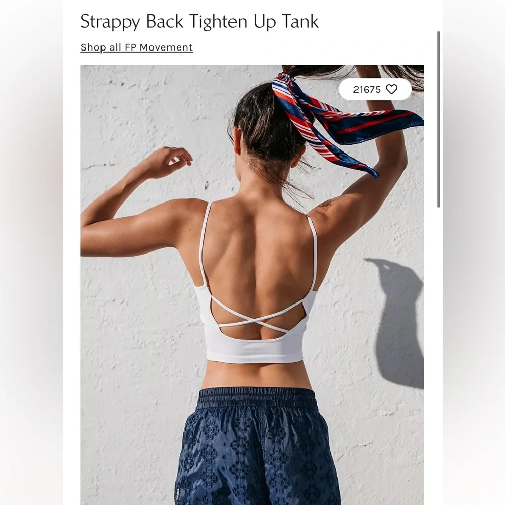 NWOT Free People Tighten Up Strappy back tank